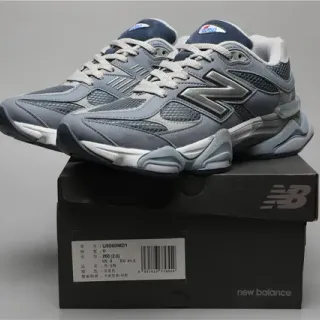 New Balance 9060 Gray and Navy Lifestyle Sneakers