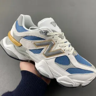 New Balance 9060 White Blue Tan baskets à semelle épaisse