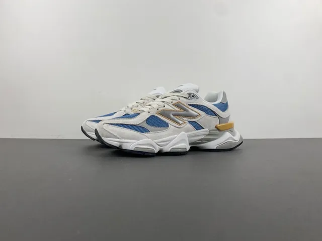 New Balance 9060 White Blue Tan baskets à semelle épaisse 9