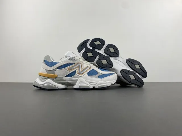 New Balance 9060 White Blue Tan baskets à semelle épaisse 11