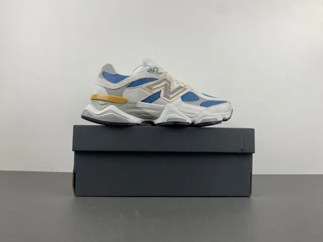 New Balance 9060 White Blue Tan baskets à semelle épaisse 14