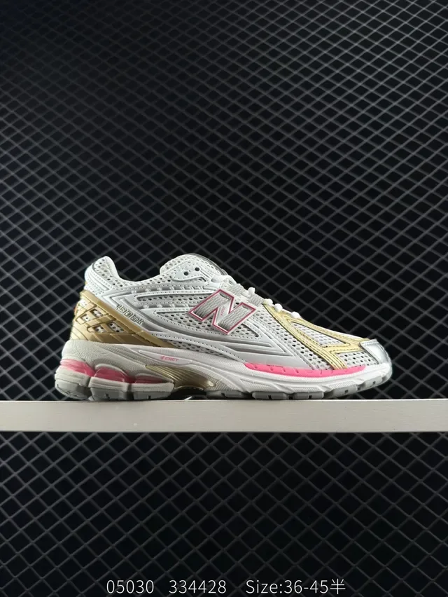 New Balance 9060 Sneakers Lifestyle Blanc Doré Rose 5