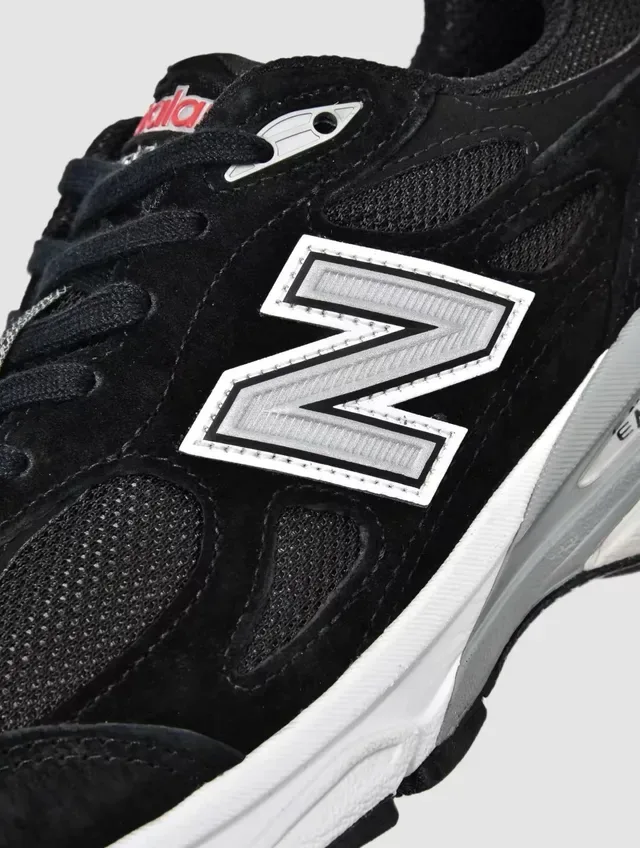 New Balance 990 Black White Suede And Mesh Upper ENCAP Midsole Lifestyle Sneakers 5