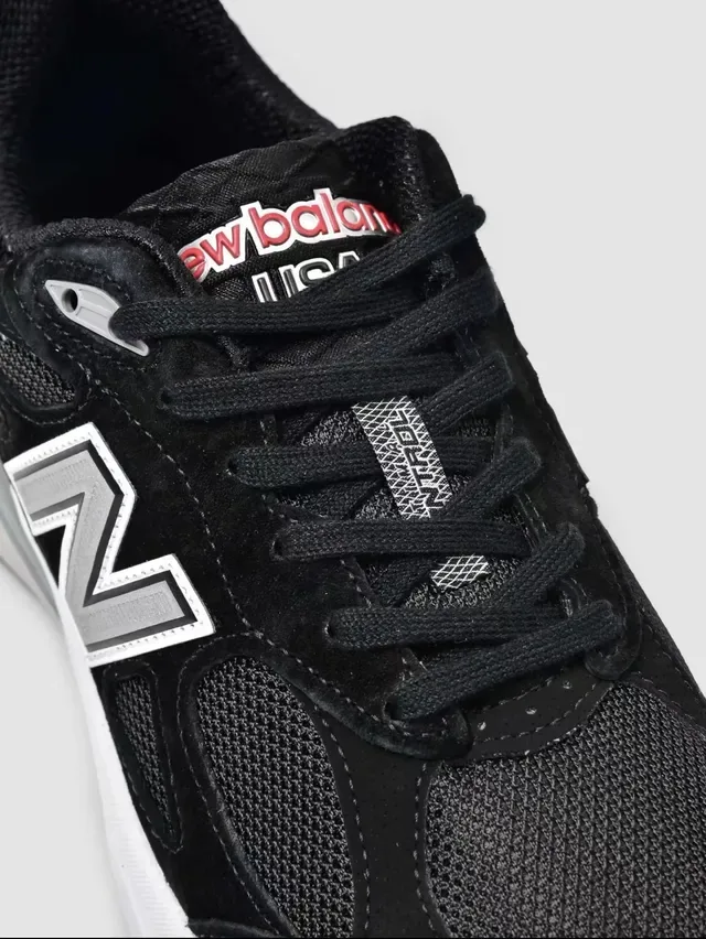 New Balance 990 Black White Suede And Mesh Upper ENCAP Midsole Lifestyle Sneakers 6