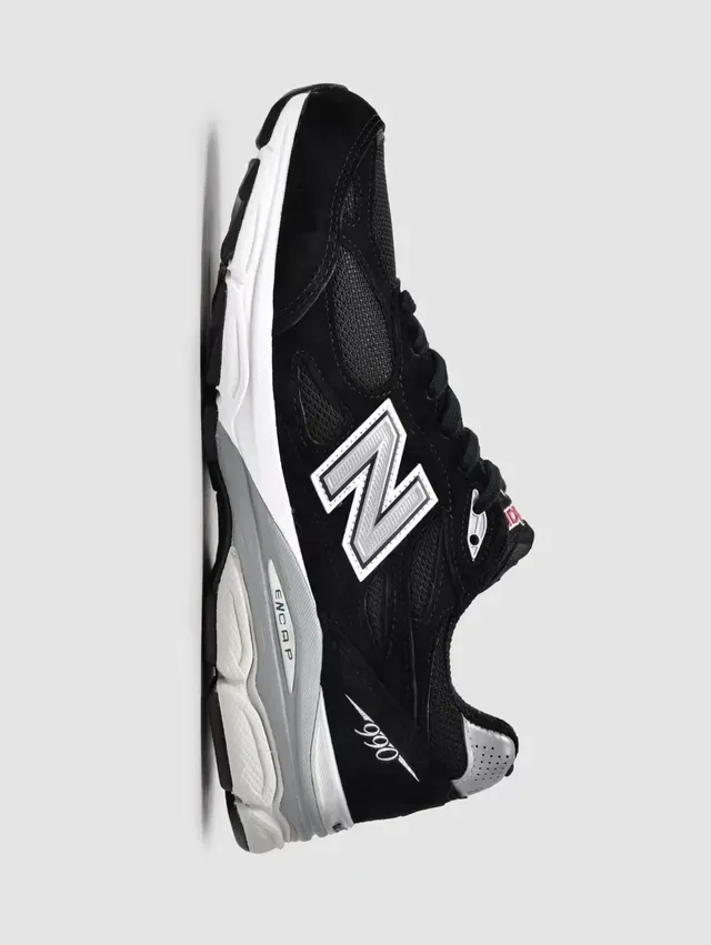 New Balance 990 Black White Suede And Mesh Upper ENCAP Midsole Lifestyle Sneakers 8