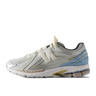 New Balance Gray Blue Structured Mesh-Synthetic Upper Gold-Accented Heel Cage Running Shoes