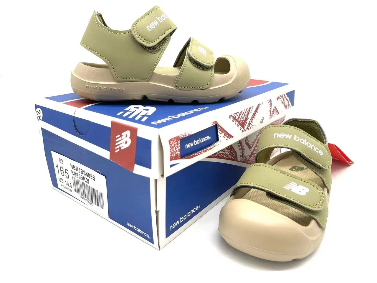 New Balance Enfants à deux sangles Velcro doigt fermé Sandales Casual 15
