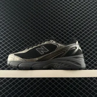 New Balance U509 Black Silver Mesh and Synthetic Overlay Chunky Sneakers