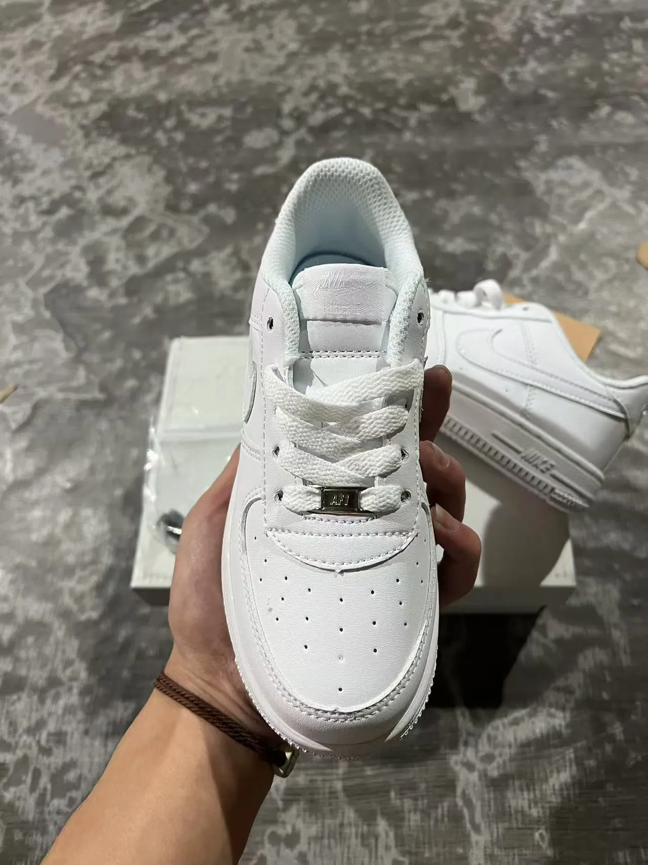 Nike Air Force 1 All-White Lifestyle Sneakers 3