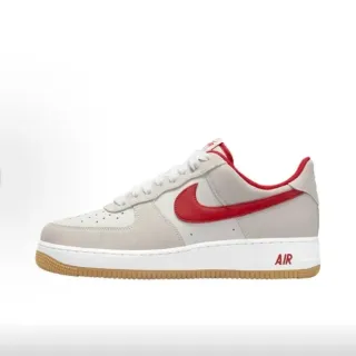 Nike Air Force 1 Beige and Red Lifestyle Sneakers