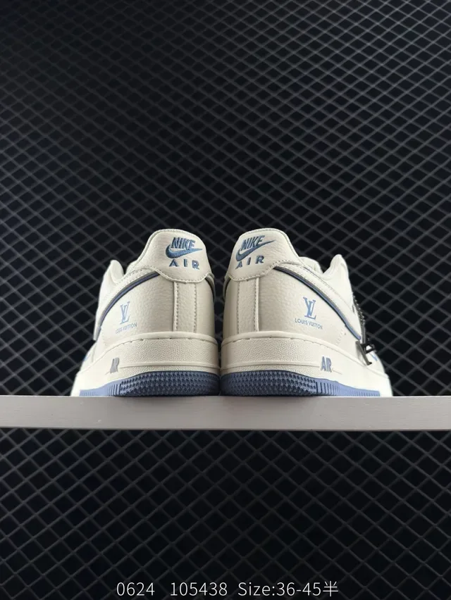 Nike Air Force 1 Louis Vuitton Collaboration Off-White Blue Lifestyle Sneakers 2