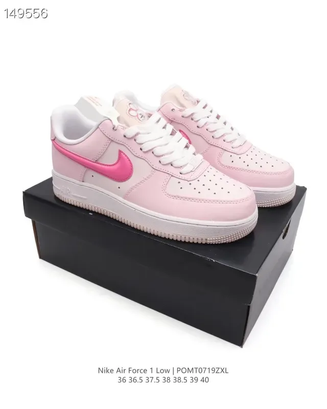 Nike Air Force 1 Low Rose et Hot Pink Sneakers Lifestyle 2