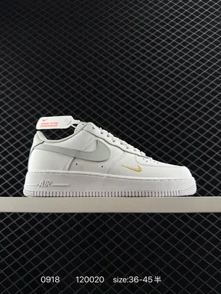 Nike Air Force 1 Low White Mint Green Gold Lifestyle Sneakers 2