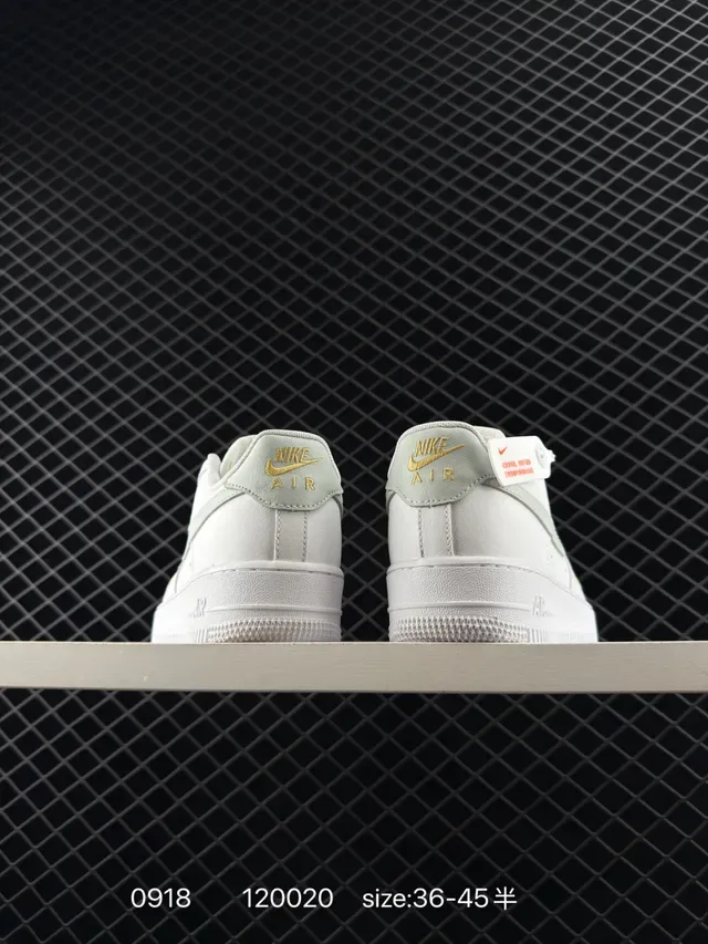 Nike Air Force 1 Low White Mint Green Gold Lifestyle Sneakers 3
