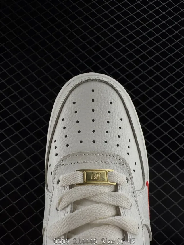 Nike Air Force 1 Low White Red Gum Lifestyle Sneakers 2