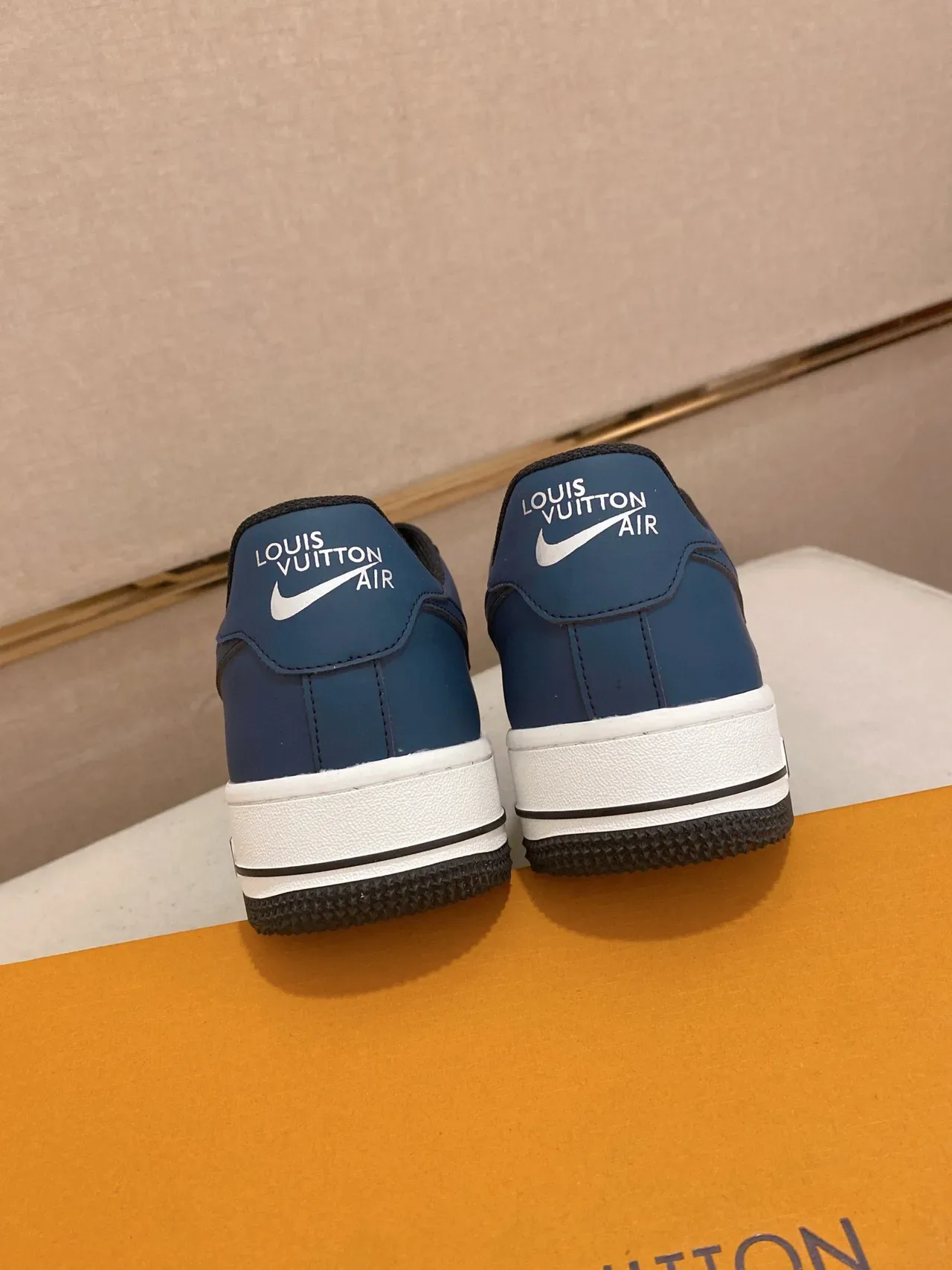Nike Air Force 1 Navy Monogram-Print Lifestyle Sneakers 2