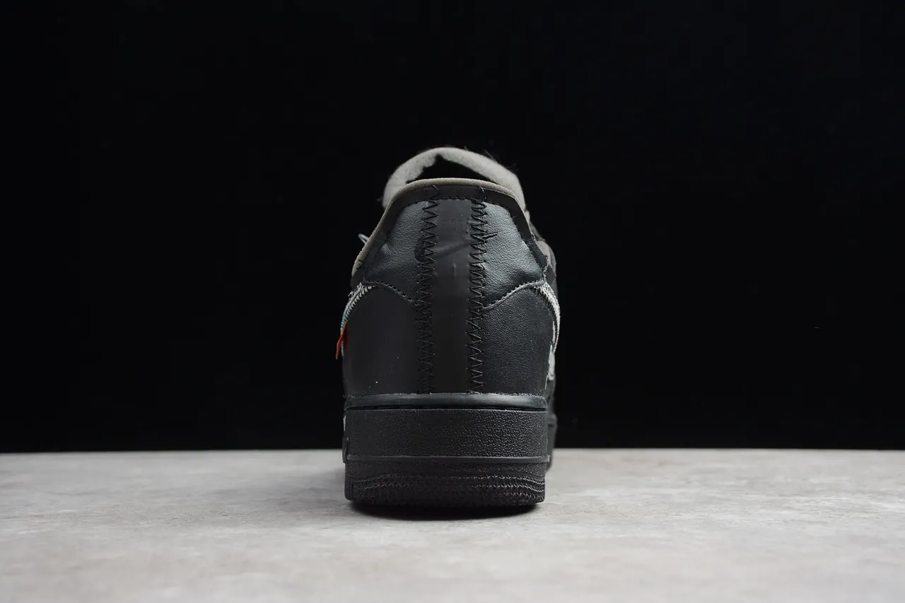 Nike Air Force 1 Off-White Black Silver Industrial Lifestyle Sneakers 2