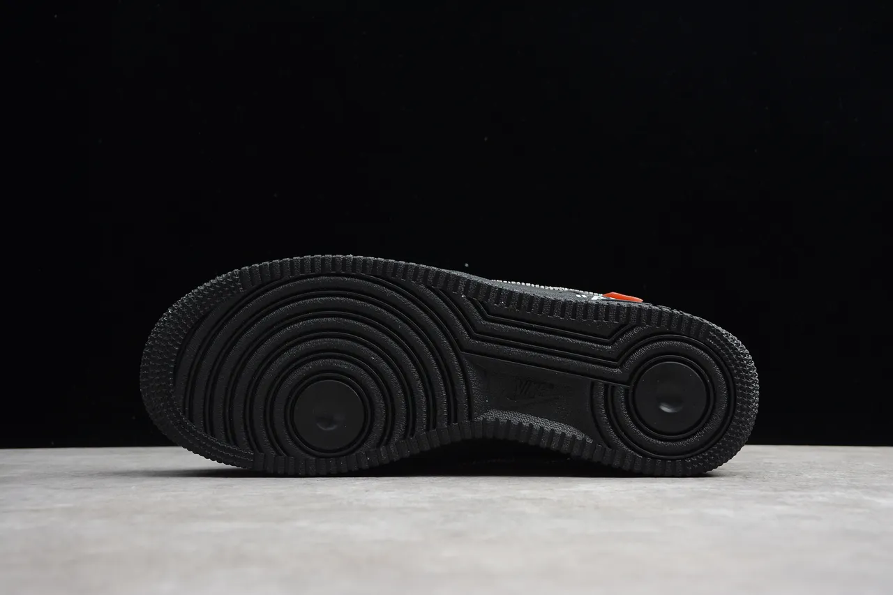 Nike Air Force 1 Off-White Black Silver Industrial Lifestyle Sneakers 3