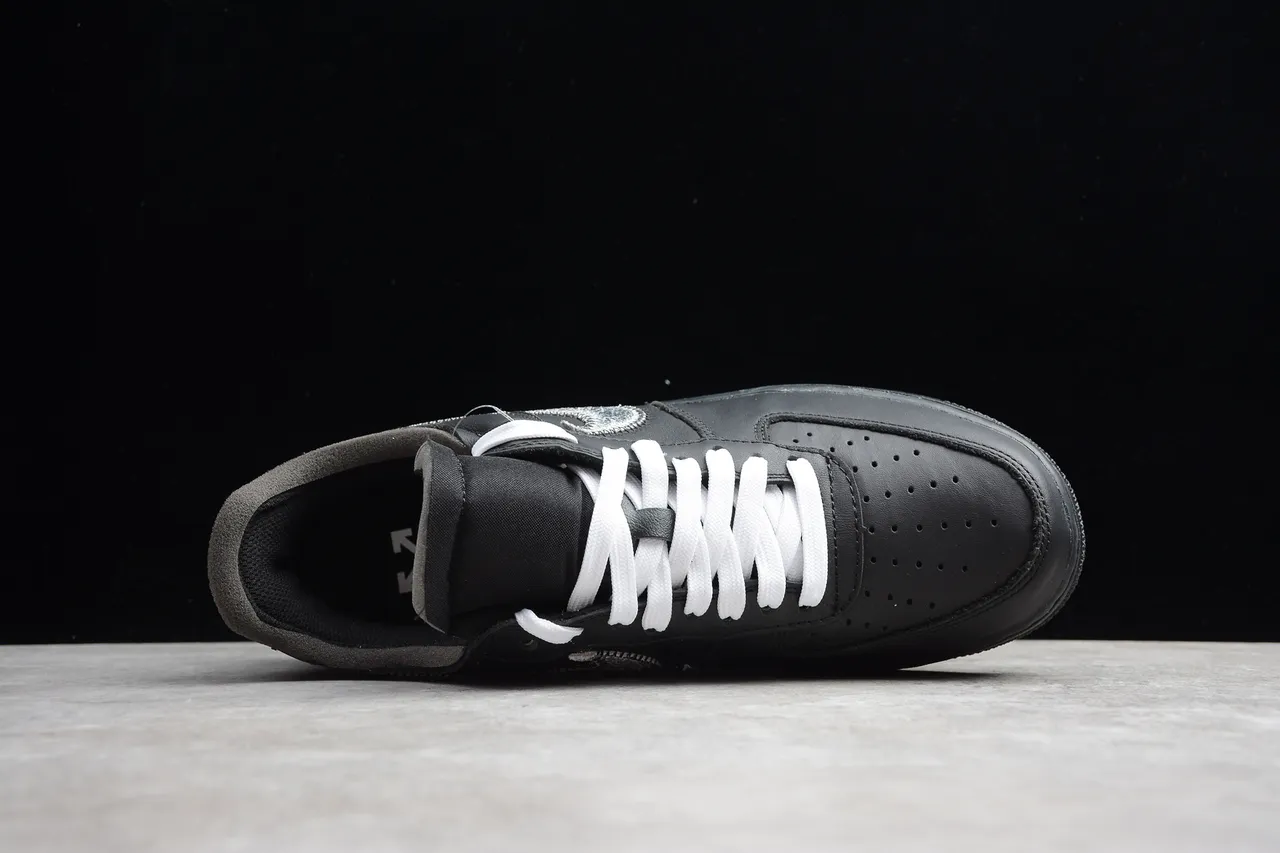 Nike Air Force 1 Off-White Black Silver Industrial Lifestyle Sneakers 4
