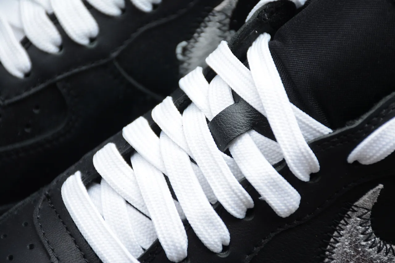 Nike Air Force 1 Off-White Black Silver Industrial Lifestyle Sneakers 8