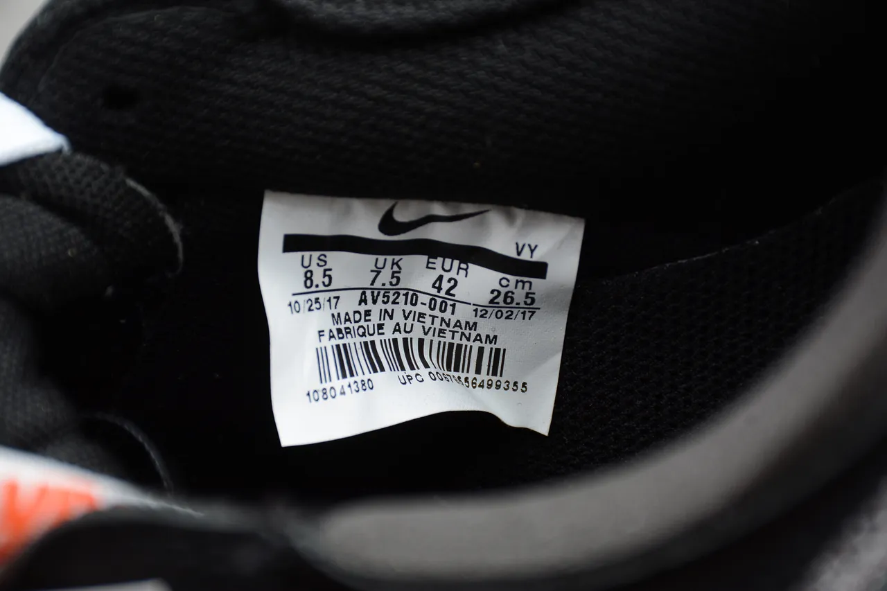 Nike Air Force 1 Off-White Black Silver Industrial Lifestyle Sneakers 15