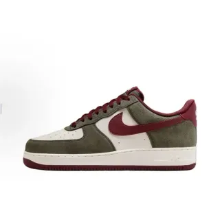Nike Air Force 1 Olive Green and Maroon Lifestyle Sneakers