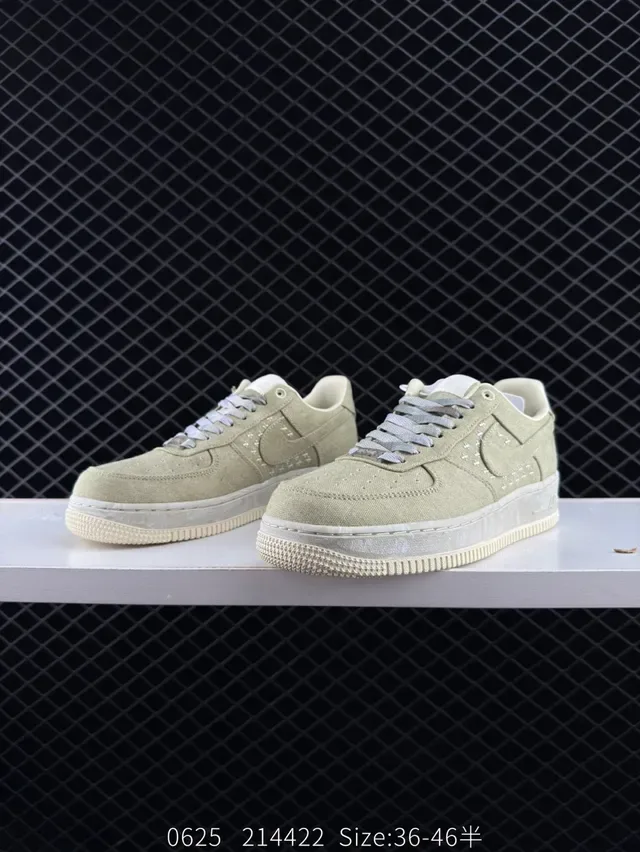 Nike Air Force 1 Olive Green Canvas Lifestyle Sneakers 2