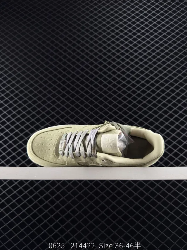 Nike Air Force 1 Olive Green Canvas Lifestyle Sneakers 4