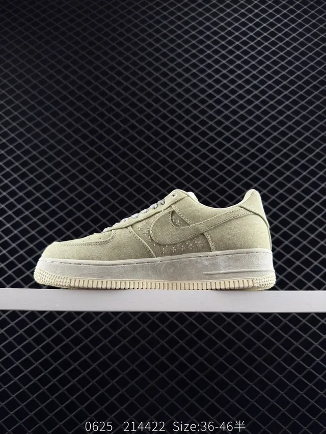 Nike Air Force 1 Olive Green Canvas Lifestyle Sneakers 5