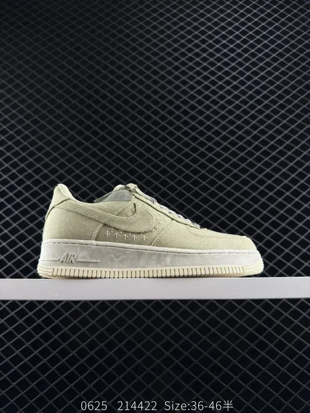 Nike Air Force 1 Olive Green Canvas Lifestyle Sneakers 6