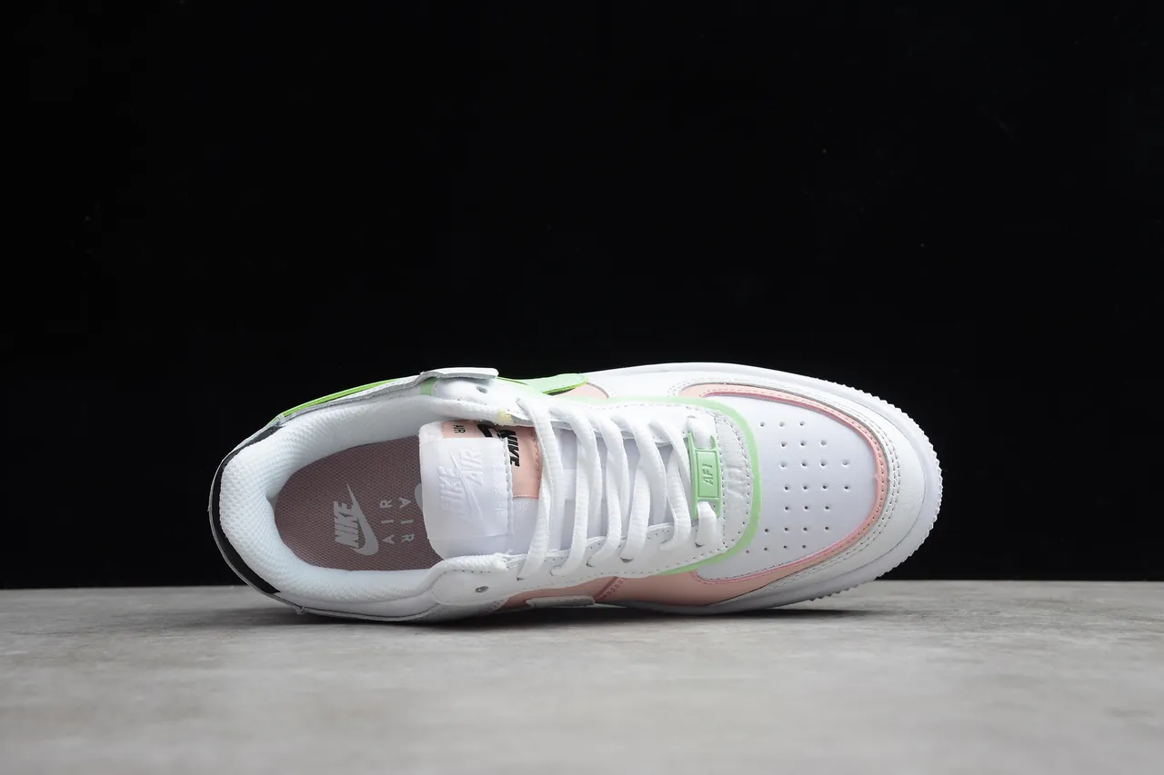 Nike Air Force 1 Platform White Mint Green Pink Lifestyle Sneakers 4
