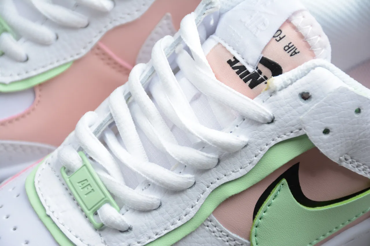 Nike Air Force 1 Platform White Mint Green Pink Lifestyle Sneakers 13