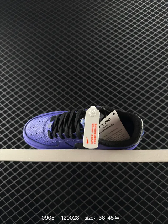 Nike Air Force 1 Purple Textured Upper Black Swoosh Lifestyle Sneakers 4