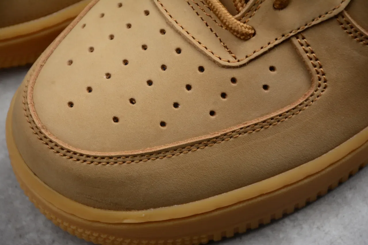 Nike Air Force 1 Tan Suede Lifestyle Sneakers 7
