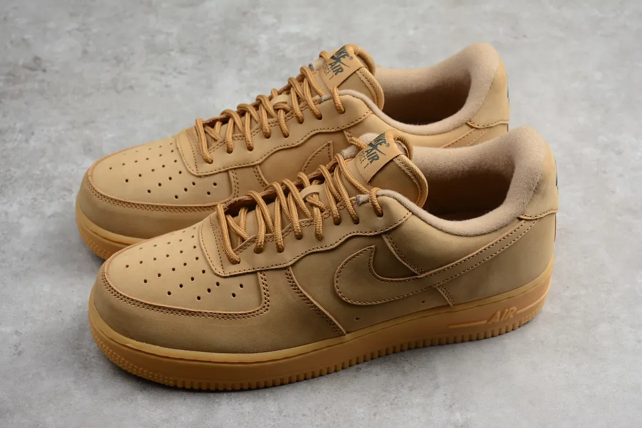 Nike Air Force 1 Tan Suede Lifestyle Sneakers 8