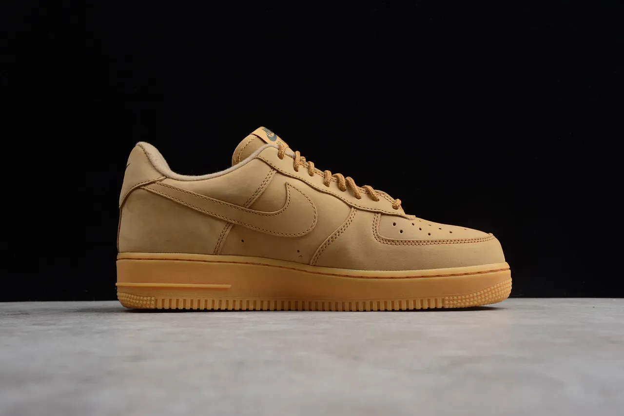 Nike Air Force 1 Tan Suede Lifestyle Sneakers 12