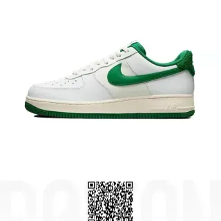 Nike Air Force 1 White and Green Lifestyle Sneakers