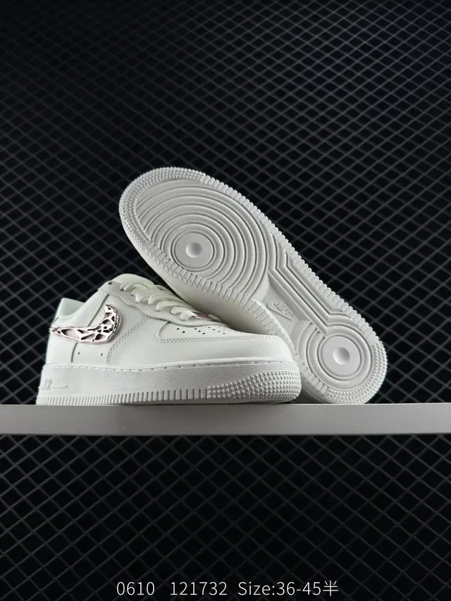 Nike Air Force 1 White Silver Deconstructed Swoosh Lifestyle Sneakers 2