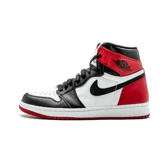 Nike Air Jordan 1 High Black White Red Basketball Shoes 6