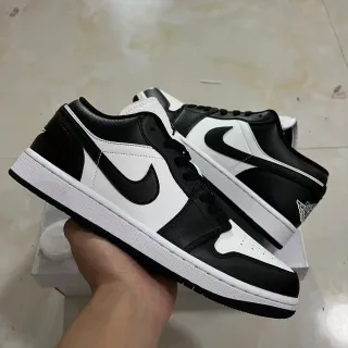 Nike Air Jordan 1 Low Black and White Lifestyle Sneakers
