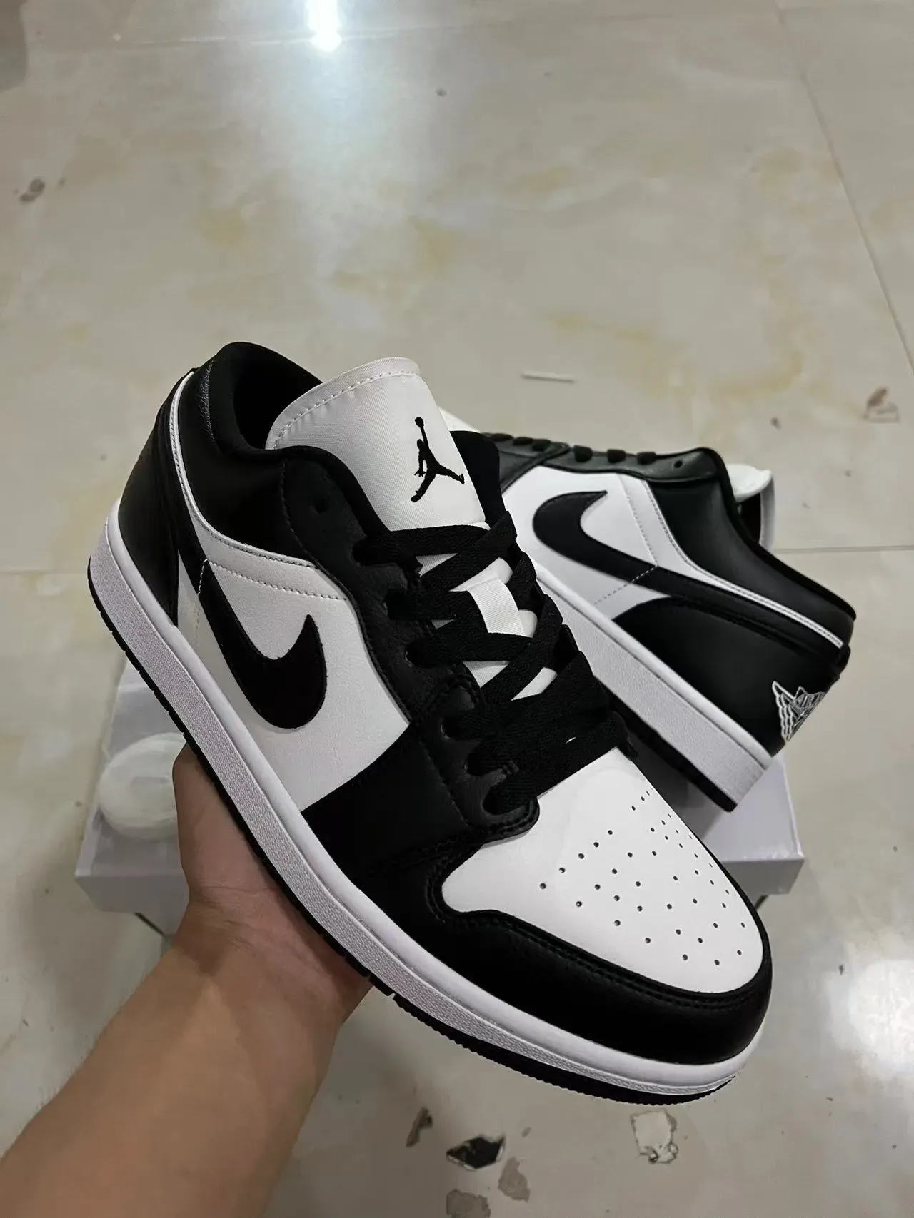 Nike Air Jordan 1 Low Black and White Lifestyle Sneakers 2