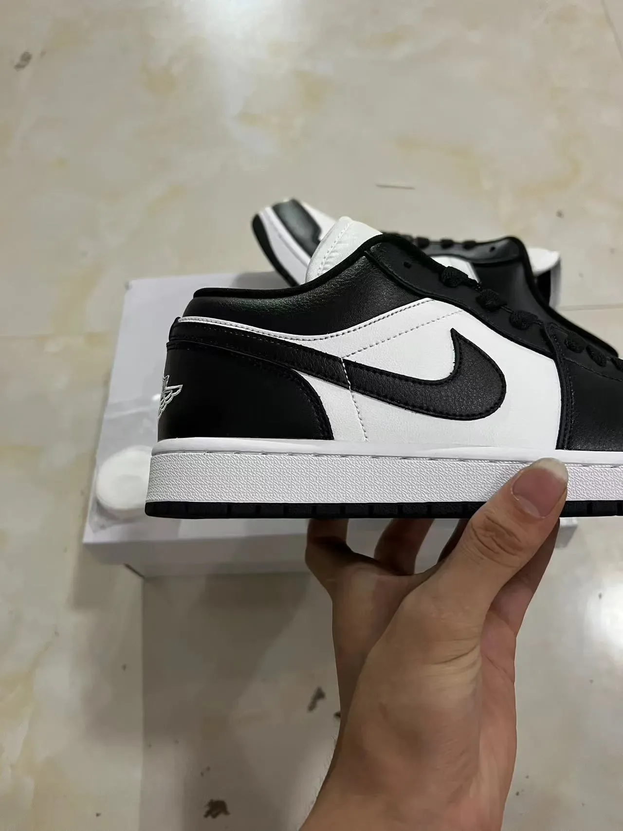Nike Air Jordan 1 Low Black and White Lifestyle Sneakers 7