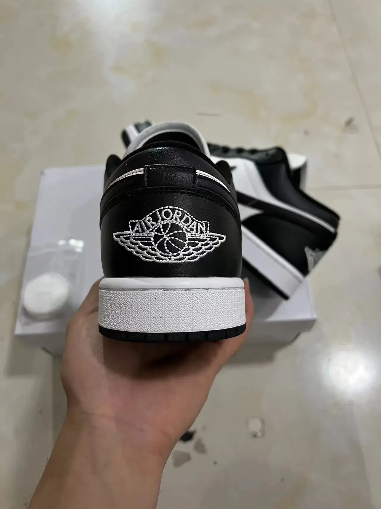 Nike Air Jordan 1 Low Black and White Lifestyle Sneakers 8