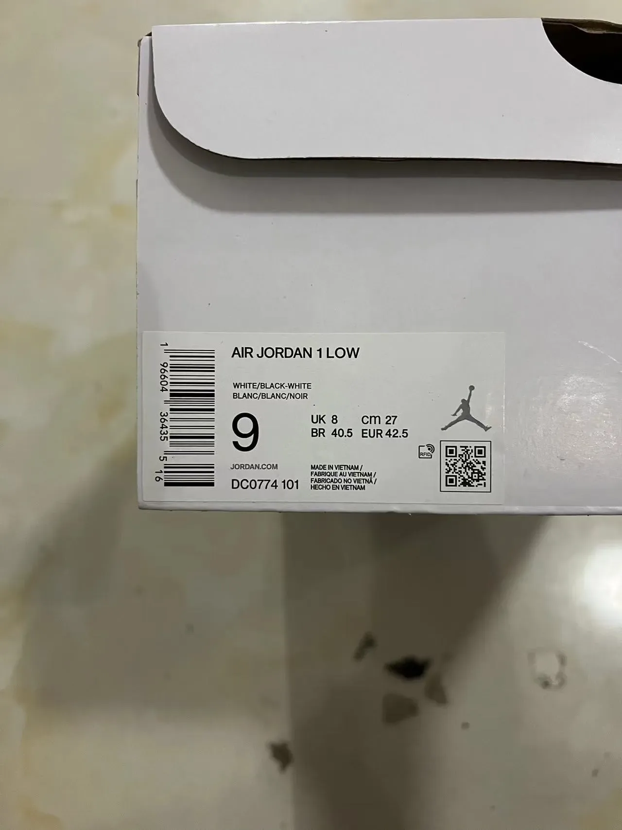 Nike Air Jordan 1 Low Black and White Lifestyle Sneakers 10