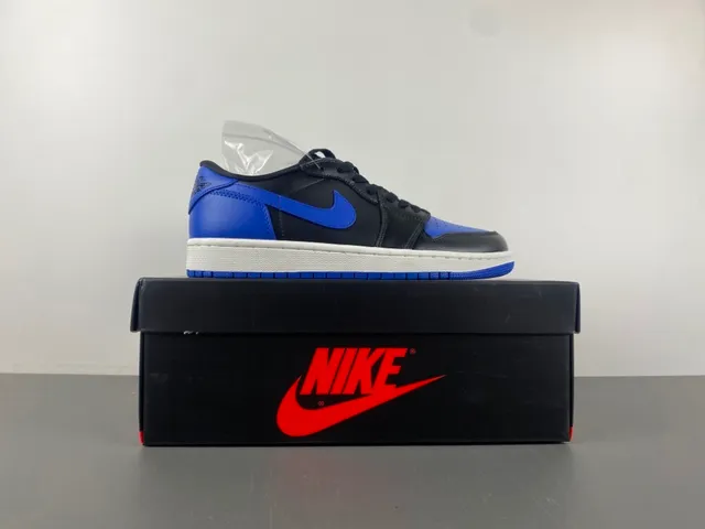 Nike Air Jordan 1 Low Black Royal Blue Lifestyle Sneakers 14