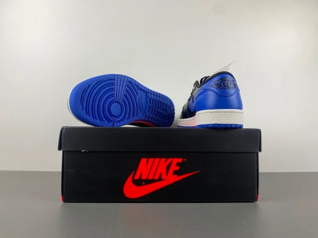 Nike Air Jordan 1 Low Black Royal Blue Lifestyle Sneakers 15