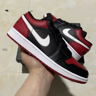 Nike Air Jordan 1 Low Black University Red White Lifestyle Sneakers