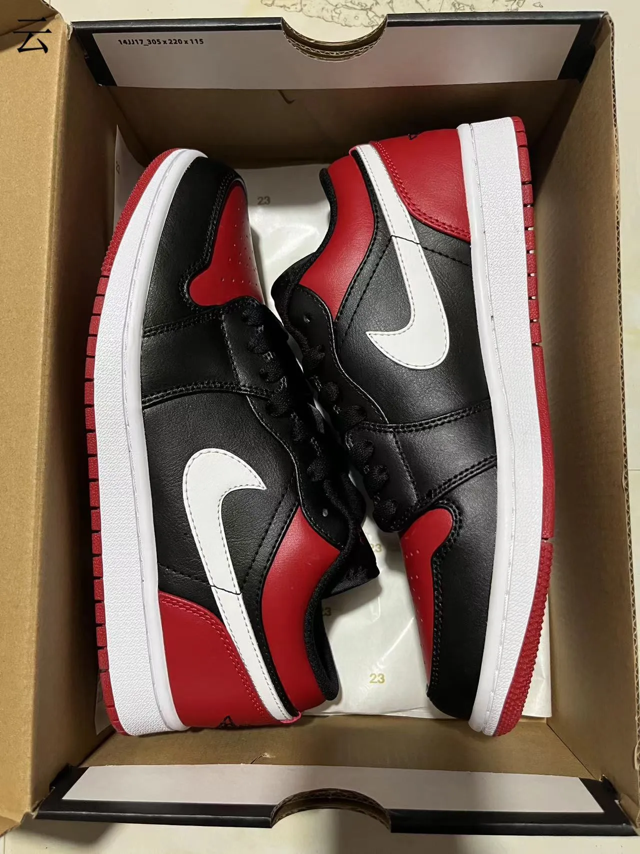 Nike Air Jordan 1 Low Black University Red White Lifestyle Sneakers 11