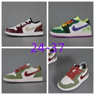 耐克 Air Jordan 1 Low 酒红色和金色生活方式运动鞋