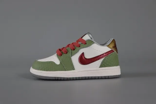 Nike Air Jordan 1 Low Burgundy and Gold Lifestyle Sneakers 2